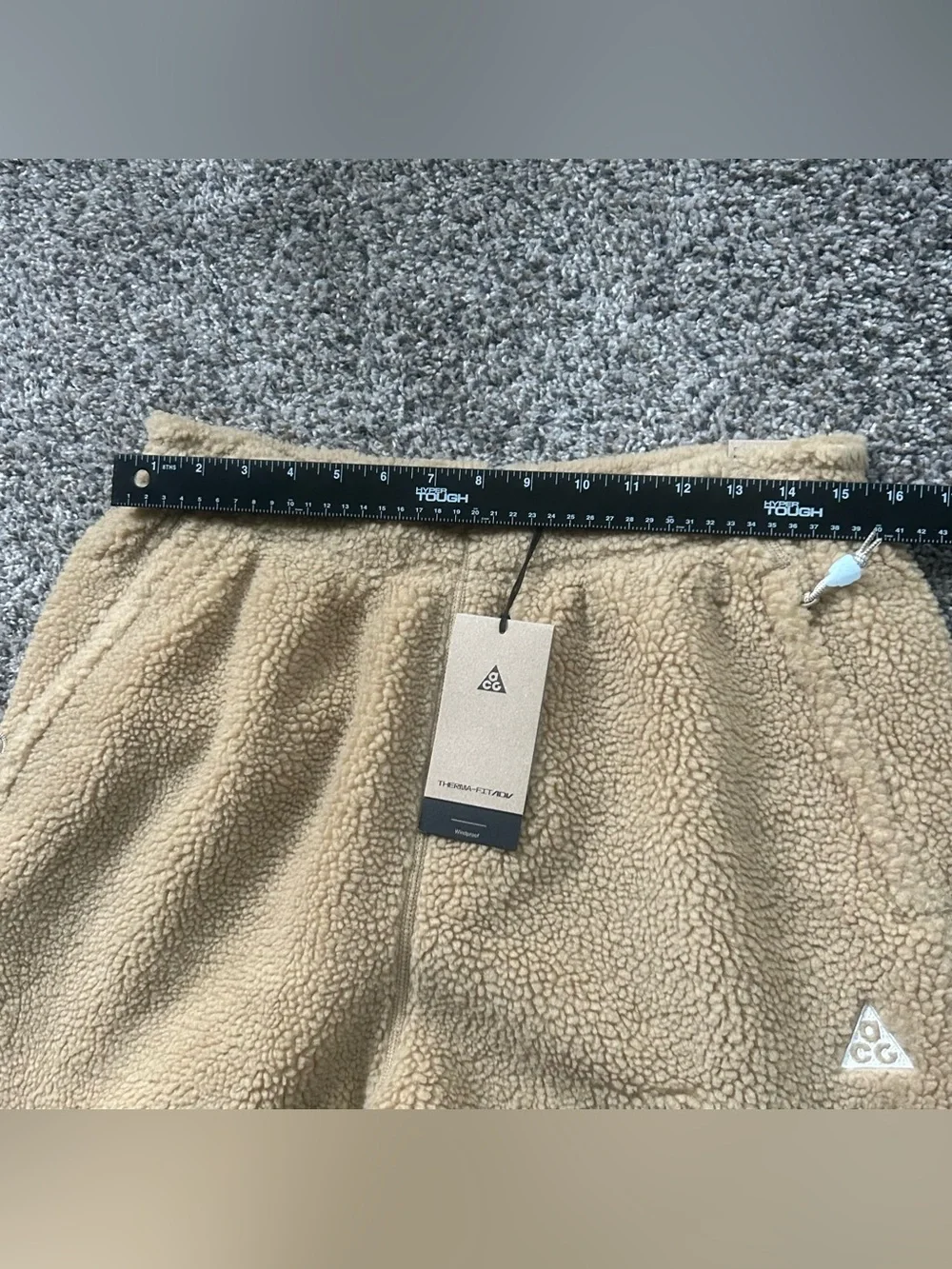 Nike ACG Canwell Glacier ADV Fleece Pants Beige Mens Size Medium FV8827-297